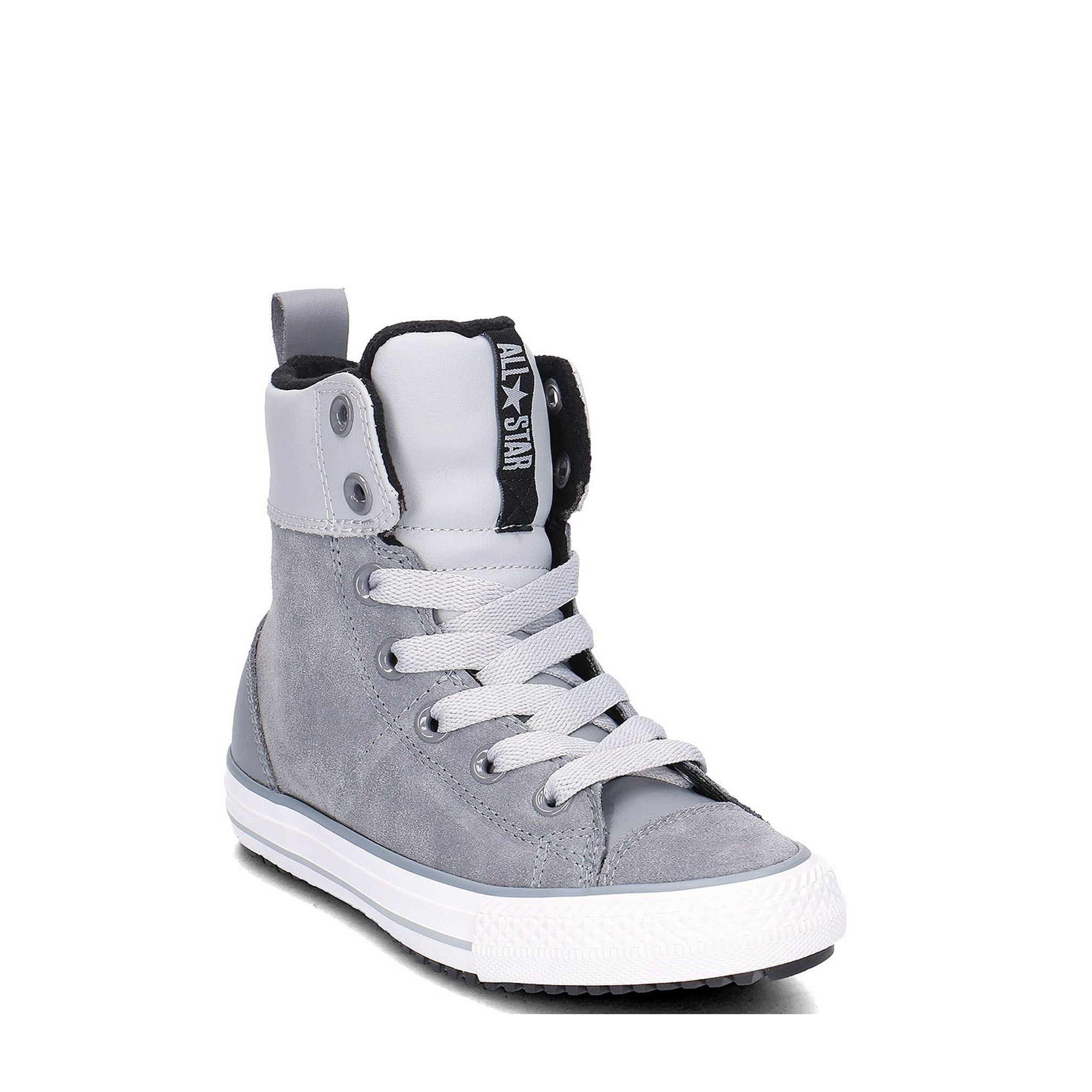 Converse Chuck Taylor Asphalt Hi Kids Grey Boots