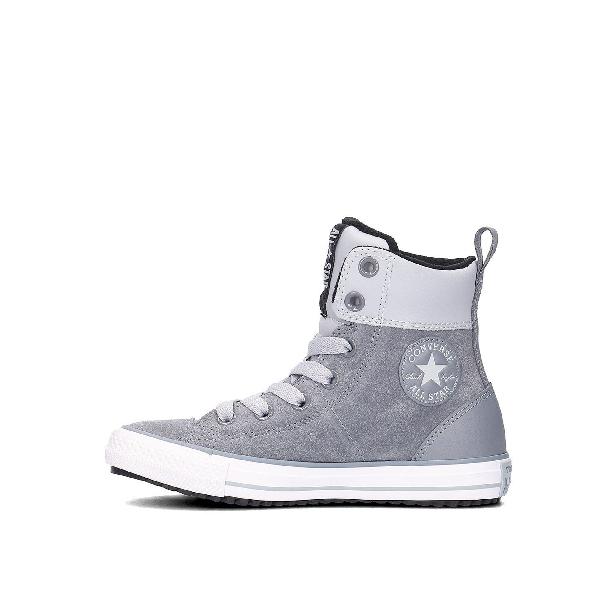 Converse Chuck Taylor Asphalt Hi Kids Grey Boots