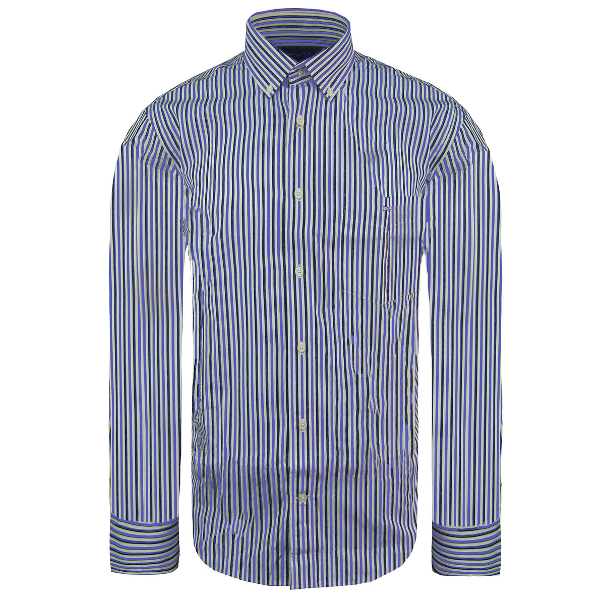 Eden Park Paris Striped Mens Blue/White Shirt