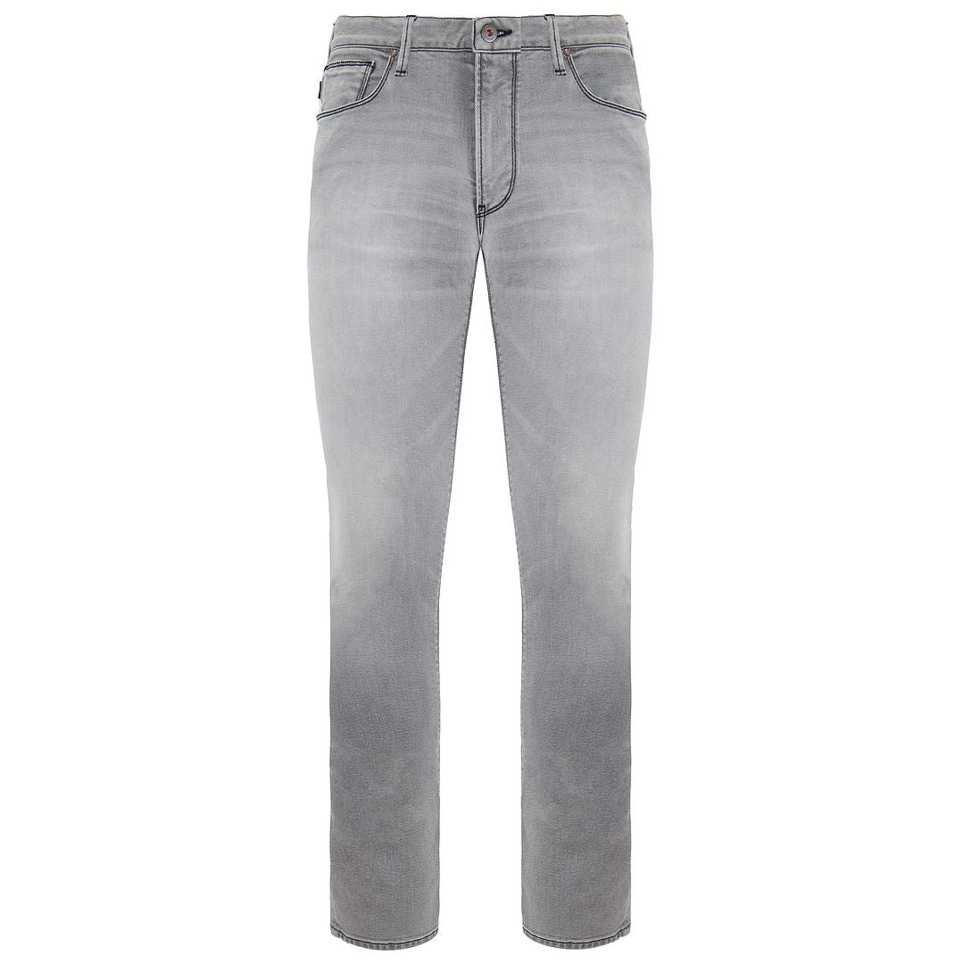 Armani Jeans J06 Slim Fit Mens Light Grey Denim