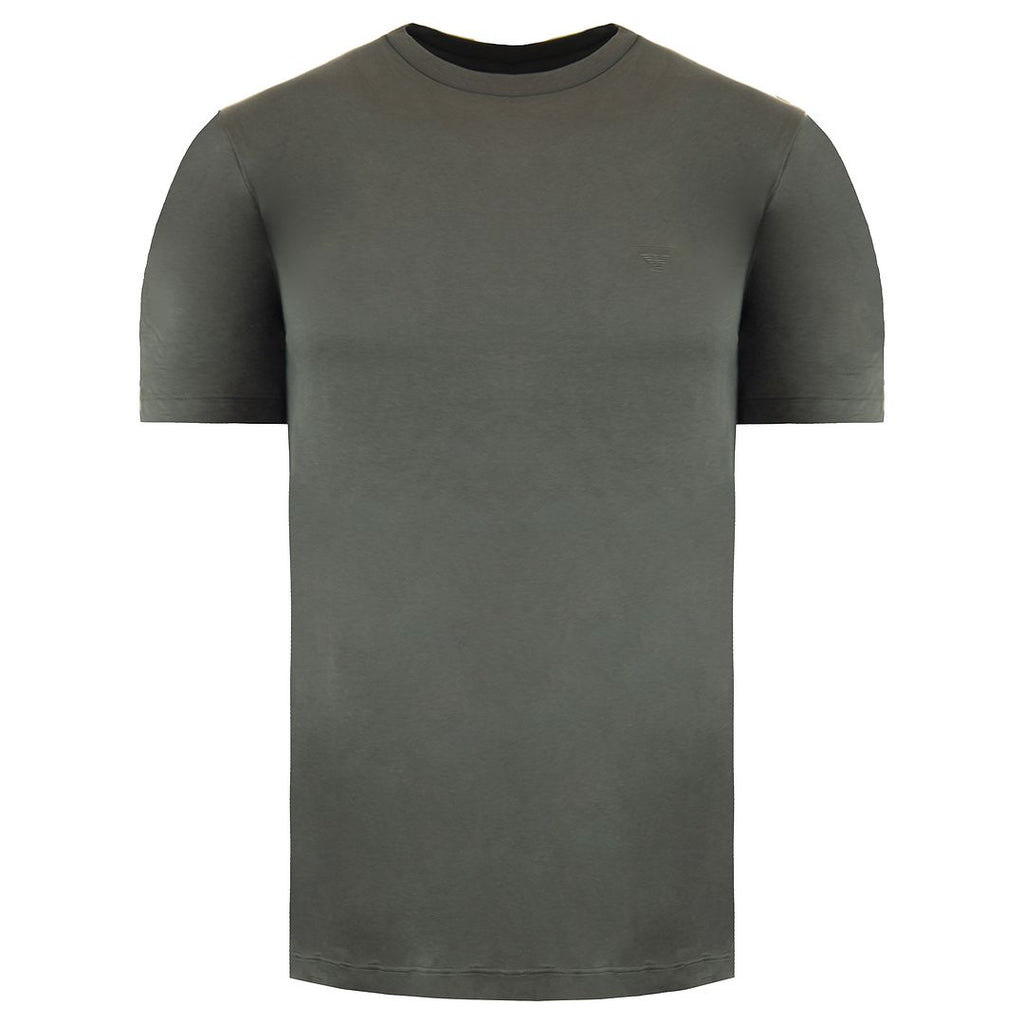 Armani Jeans Plain Mens Green T-Shirt