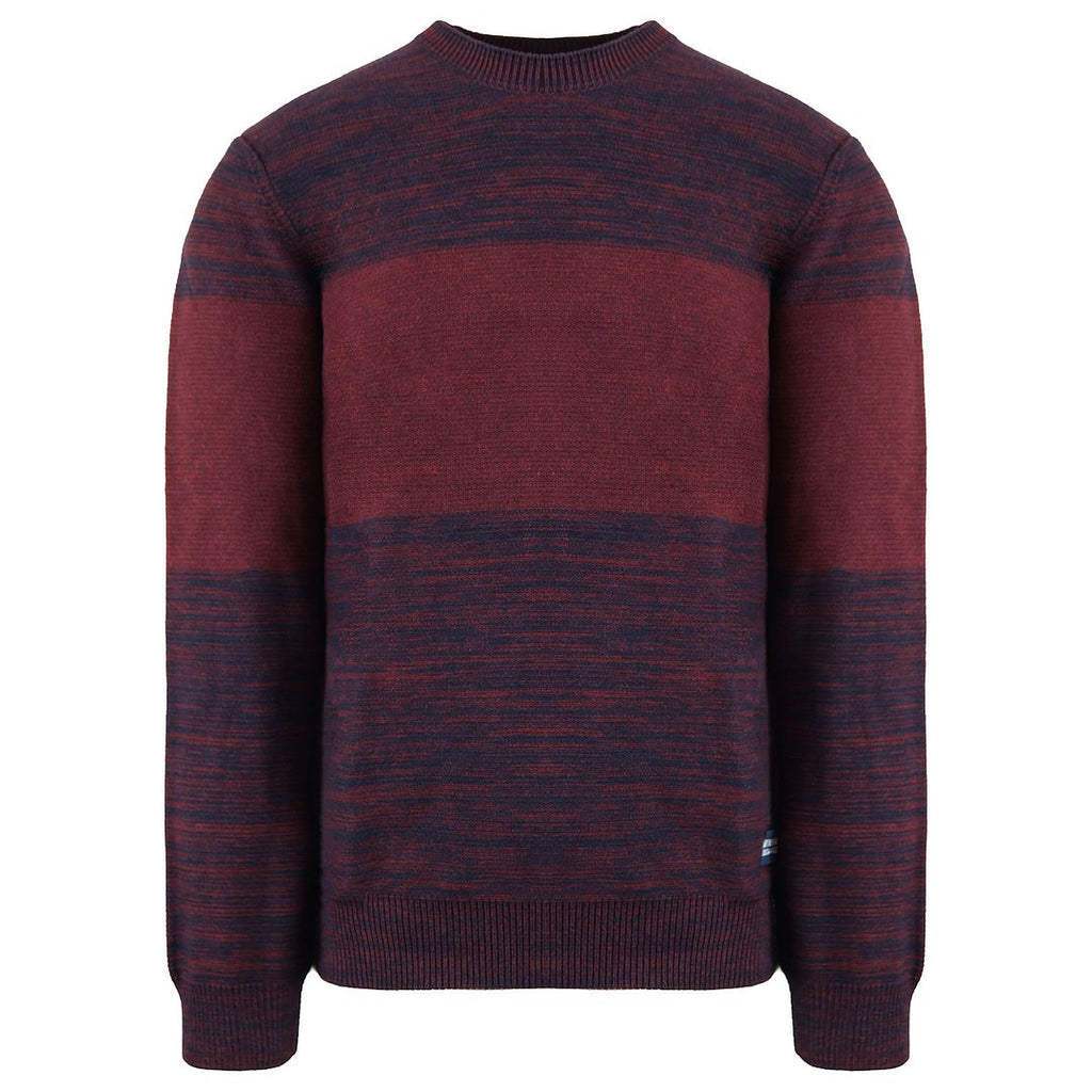 Armani Exchange Colourblock Mens Burgundy Sweater