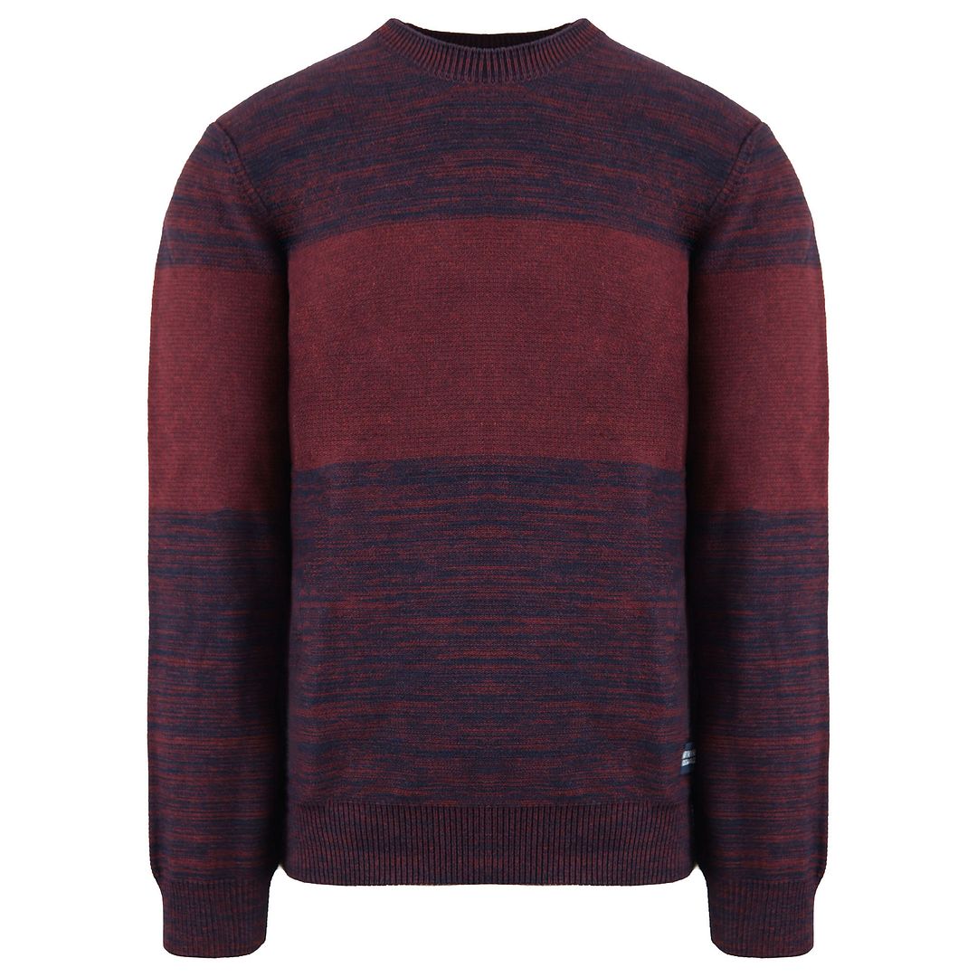 Armani Exchange Colourblock Mens Burgundy Sweater