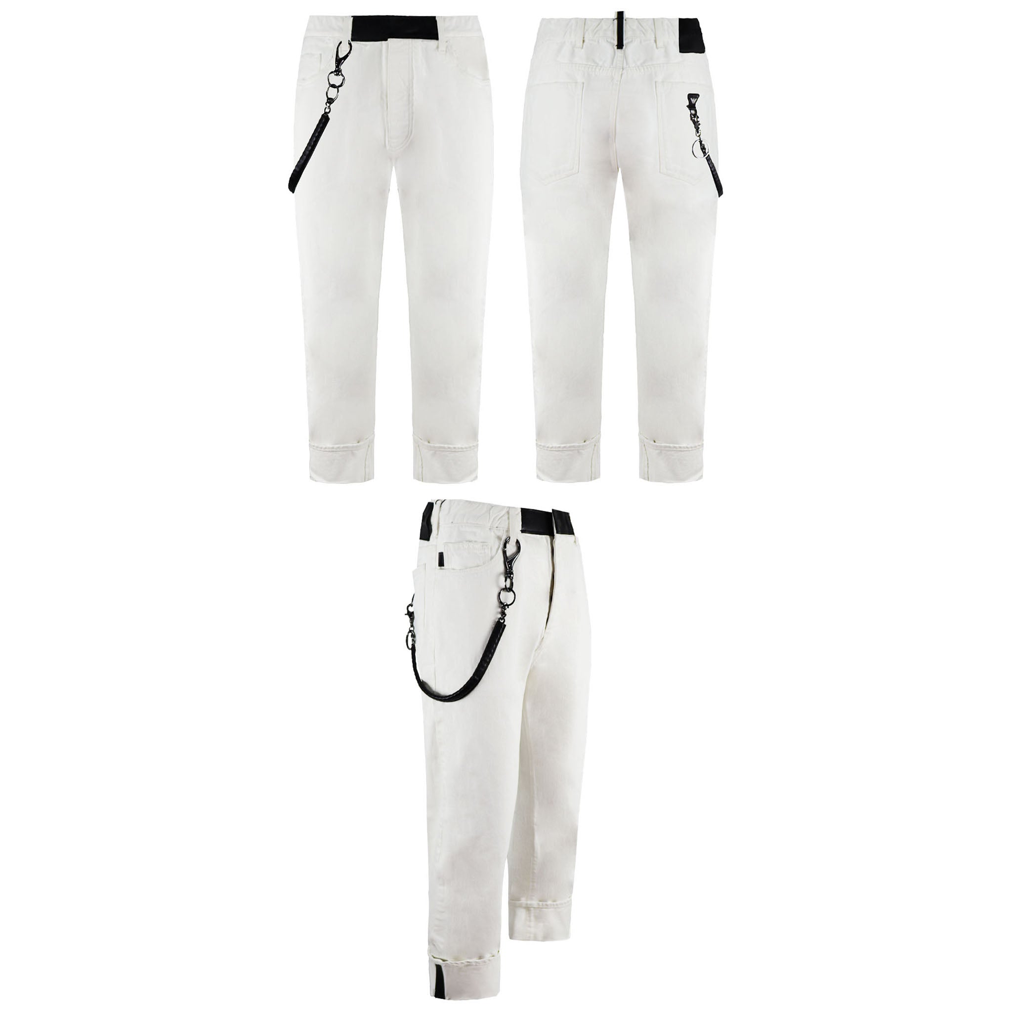 Armani Jeans J06 Slim Fit Mens White 3/4 Trousers