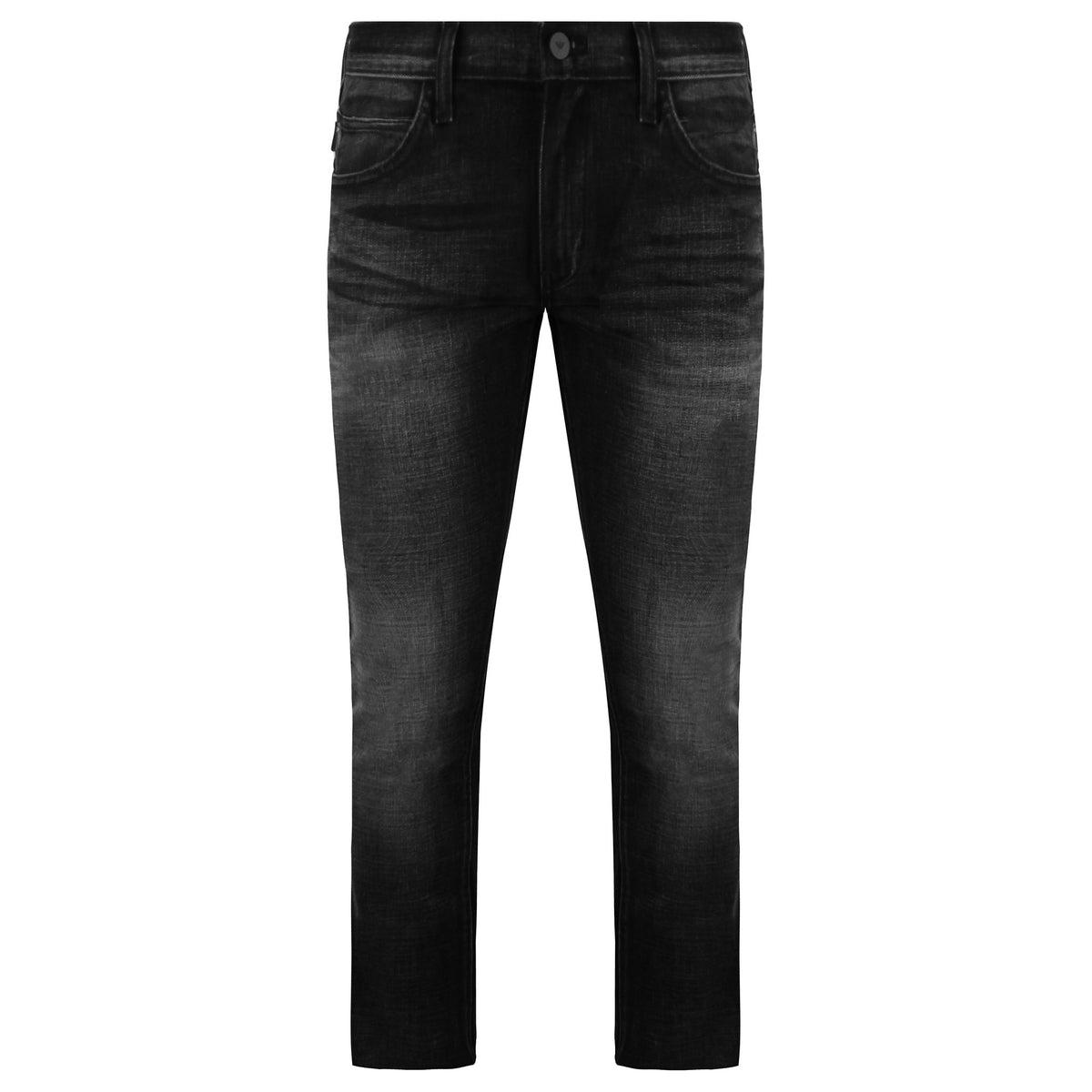 Emporio Armani Regular Fit Mens Washed Black Jeans