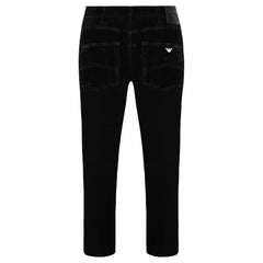 Emporio Armani Slim Fit Mens Black Velvet Trousers