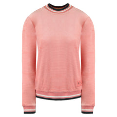 Armani Exchange Contrast Rib Womens Peach Sweater