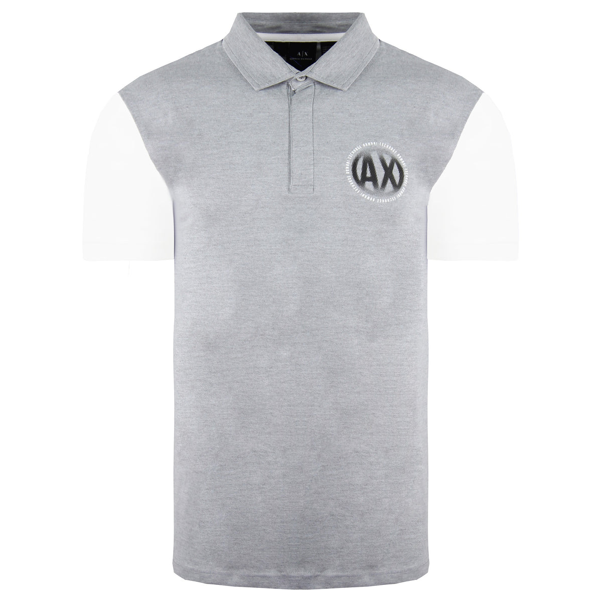 Armani Exchange Mens Grey/White Polo Shirt