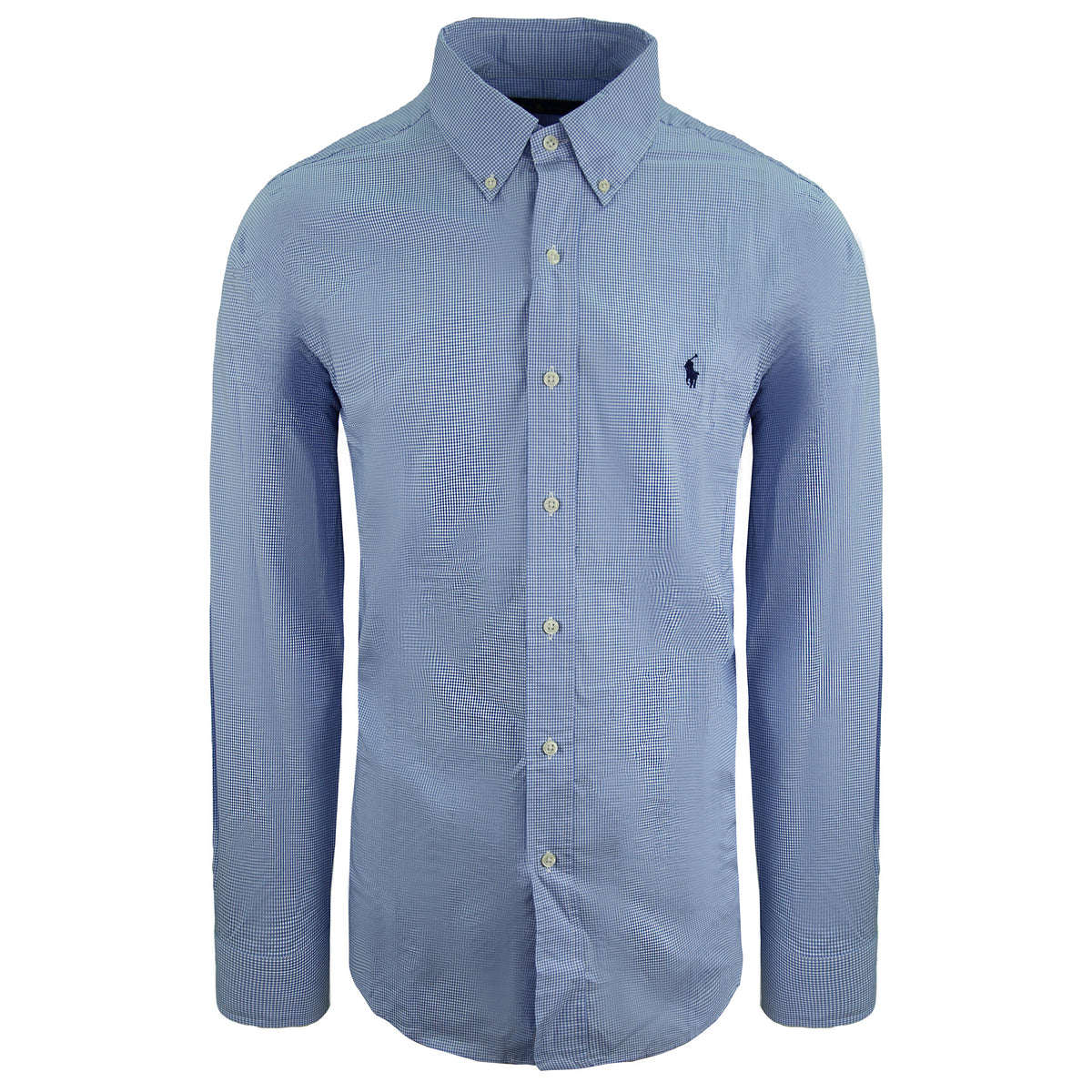 Ralph Lauren Checkered Mens Blue Oxford Shirt