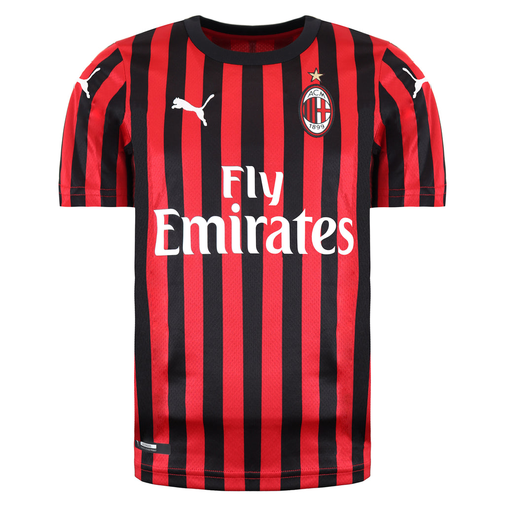 Puma AC Milan Home Kids Black/Red Football Shirt