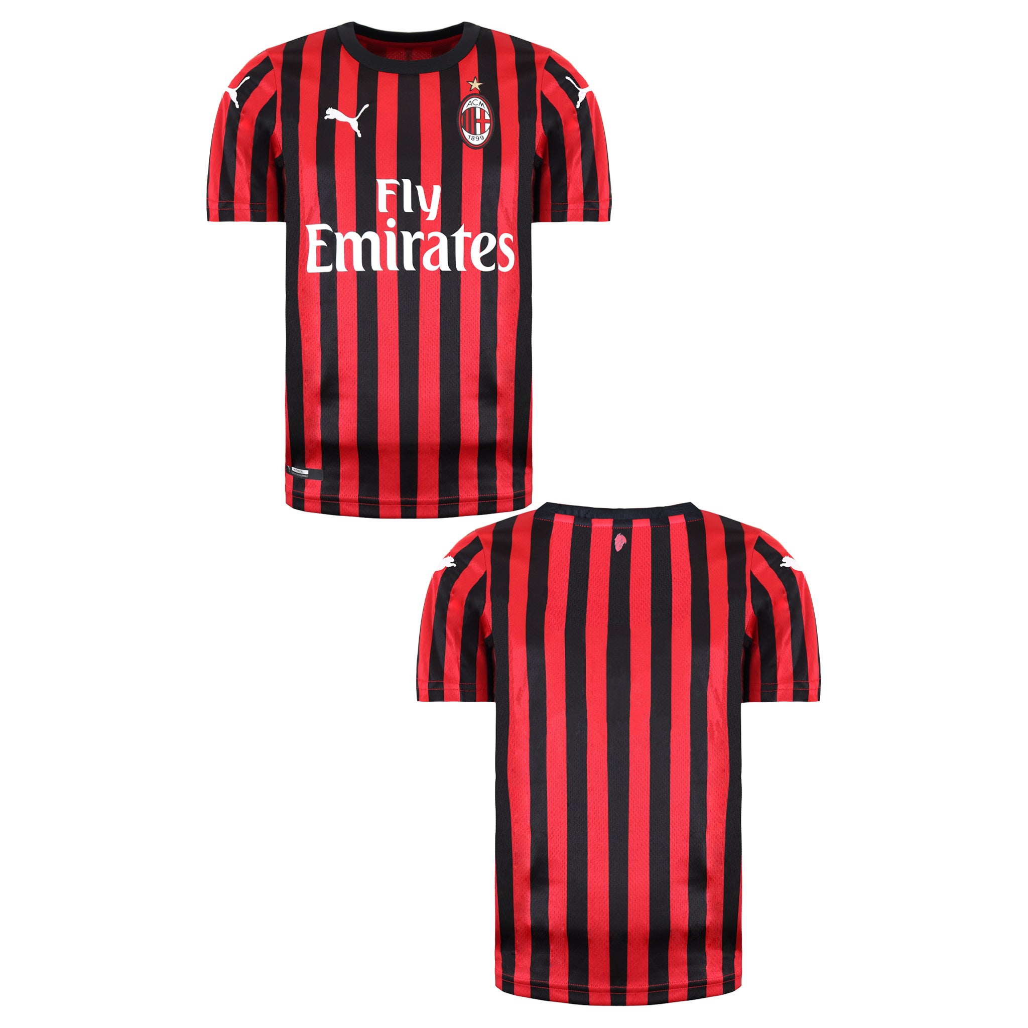 Puma AC Milan Home Kids Black/Red Football Shirt