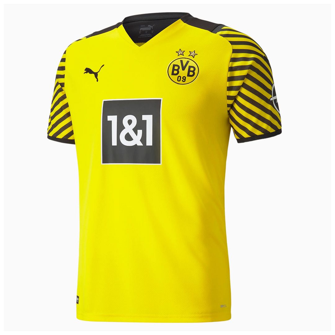 Puma BVB Home Replica Mens Yellow Football Shirt