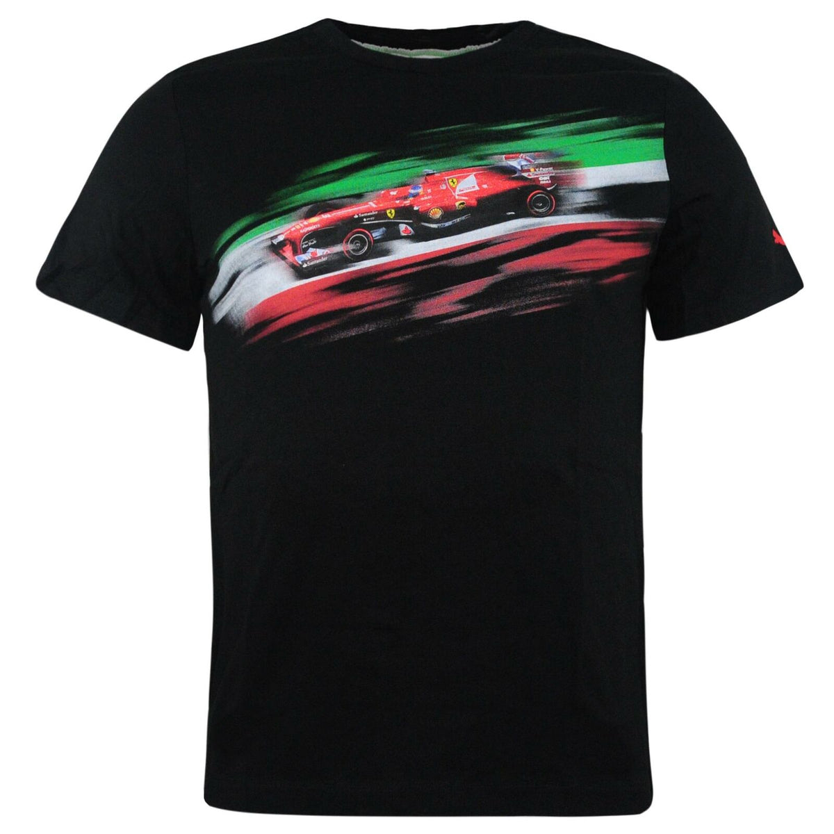 Puma Scuderia Ferrari Graphic Tee Black T-Shirt Junior Boys 761690 01 YXXL
