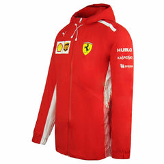 Puma Scuderia Ferrari F1 Racing Team Zip Up Red White Mens Rain Jacket 762365 01