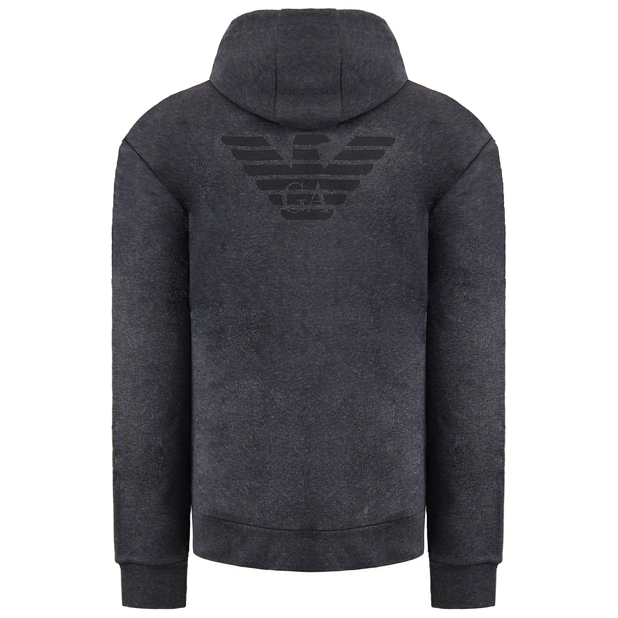 Emporio Armani Mens Dark Grey Hoodie