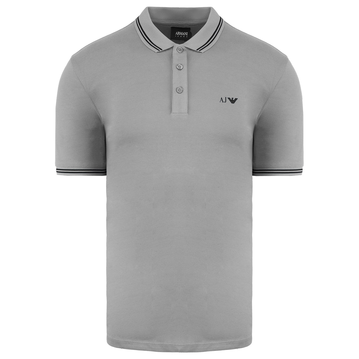 Armani Jeans Mens Light Grey Polo Shirt
