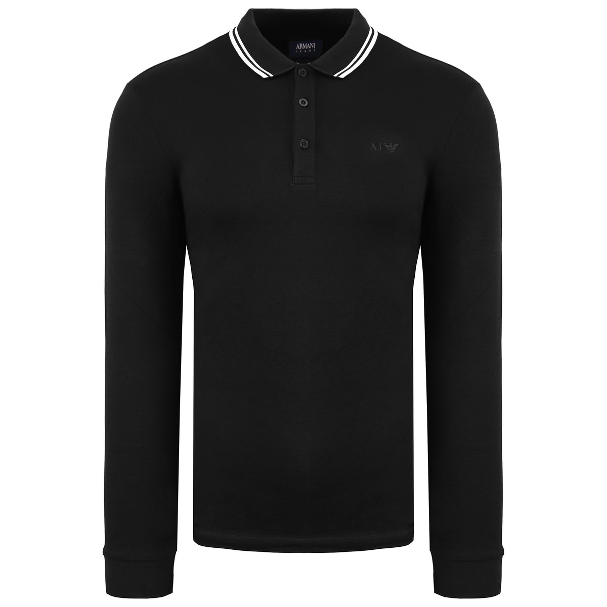 Armani Jeans Mens Black Polo Shirt