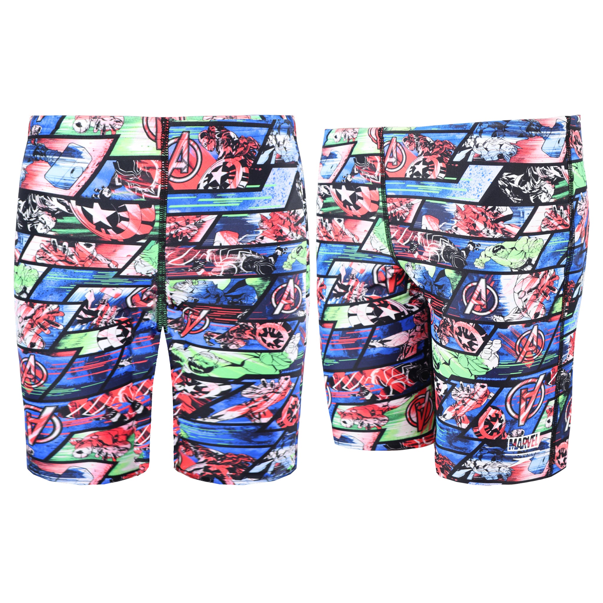 Speedo All Over Priny Marvel Avengers Multicolour Junior Swim Shorts