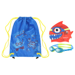 Speedo Sea Squad Blue Red Juniors Swim Bag Set