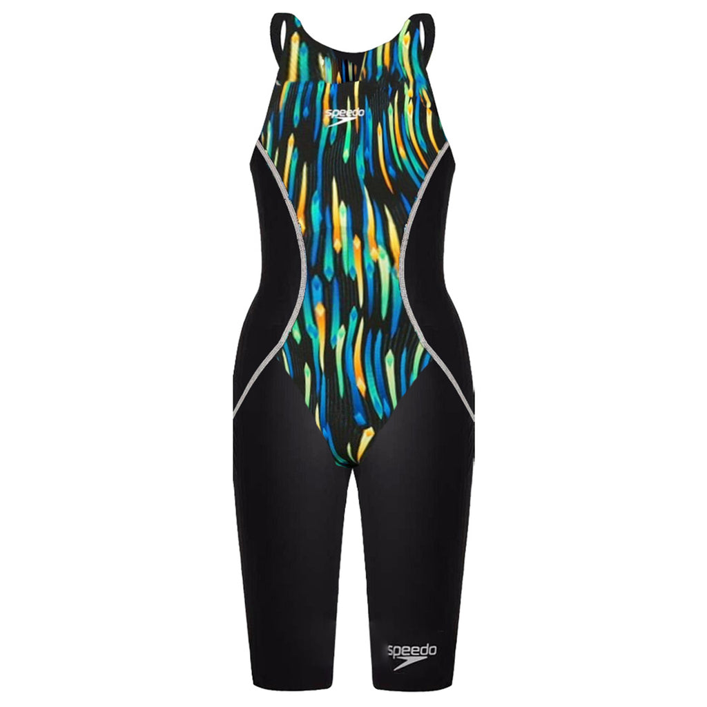 Speedo Fastskin LZR Racer X Openback Kneeskin Black Juniors Swimsuit