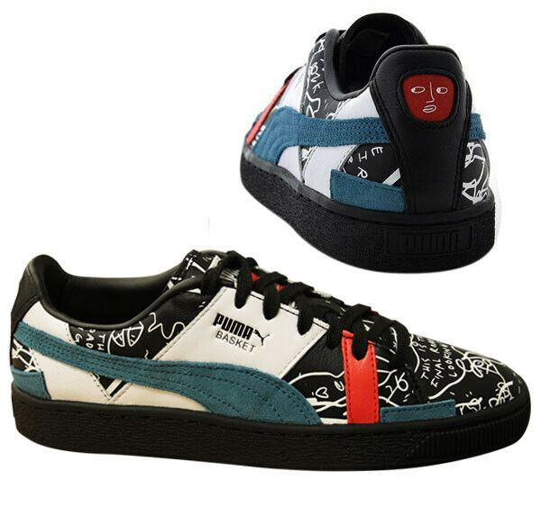 Puma Basket Graphic x Shantell Martin Mens Black Trainers