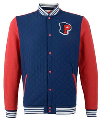 Puma Collegiate Baseball Button Jumper Jacket Junior Kids Blue Red 821963 01 R6K