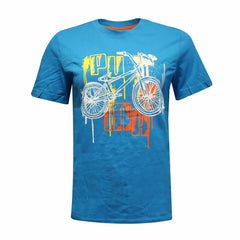 Puma Boys Blue Bicycle Graphic SS Crew Summer Tee Top T-Shirt 830570 02 UA93