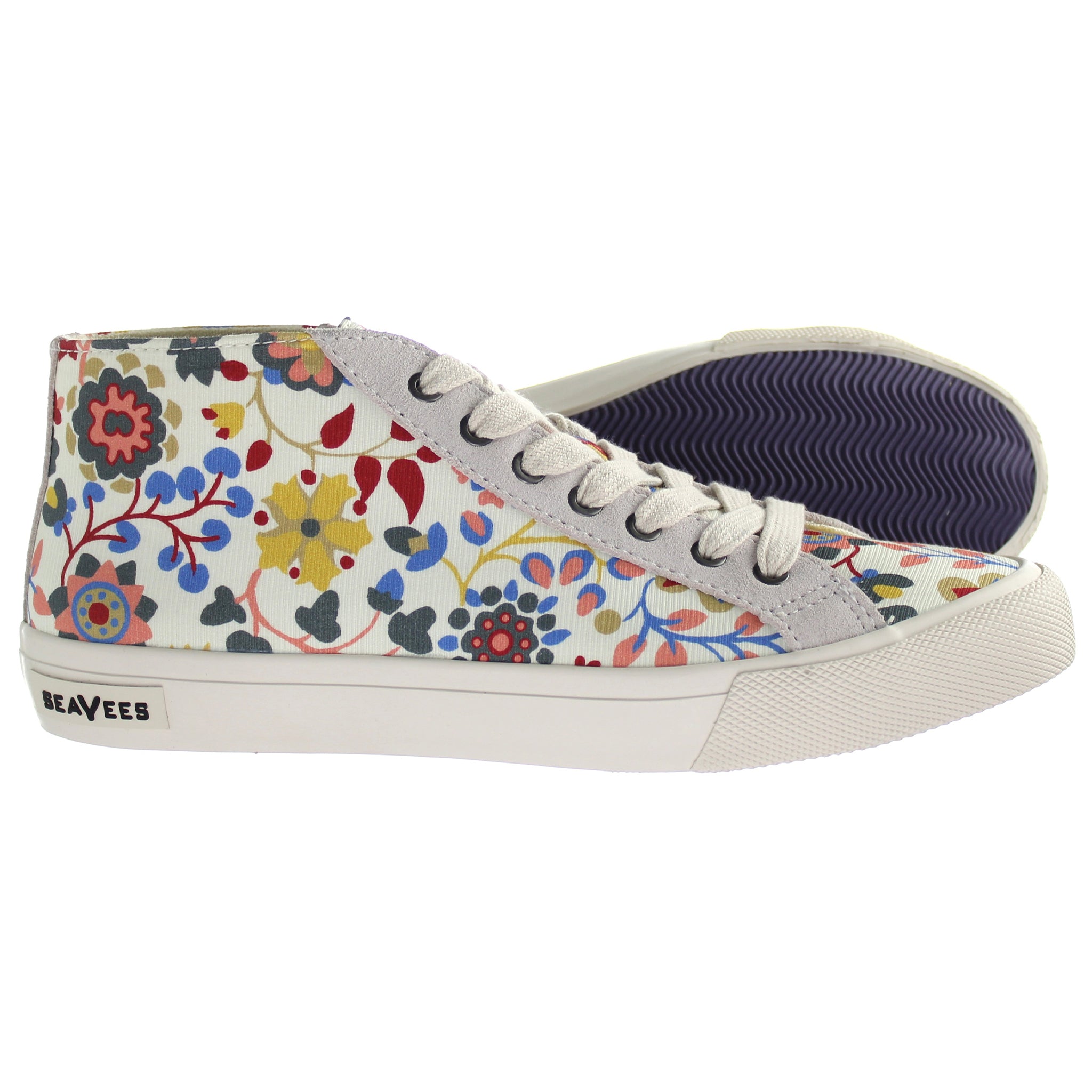 SeaVees California Special Liberty Lace-Up Multicolor Canvas Womens Plimsolls