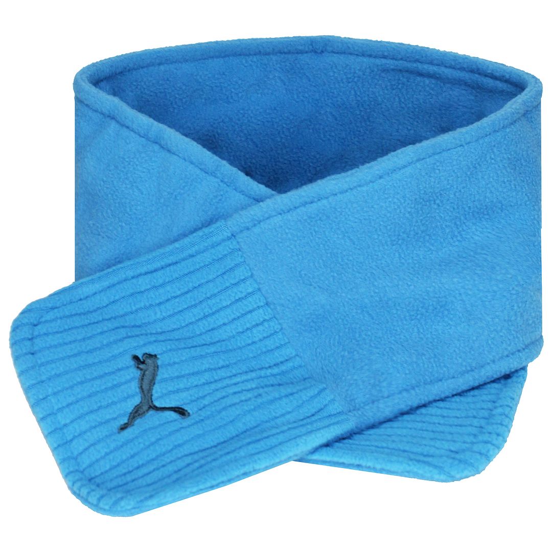 Puma Logo Kids Blue Hat Scarf Set