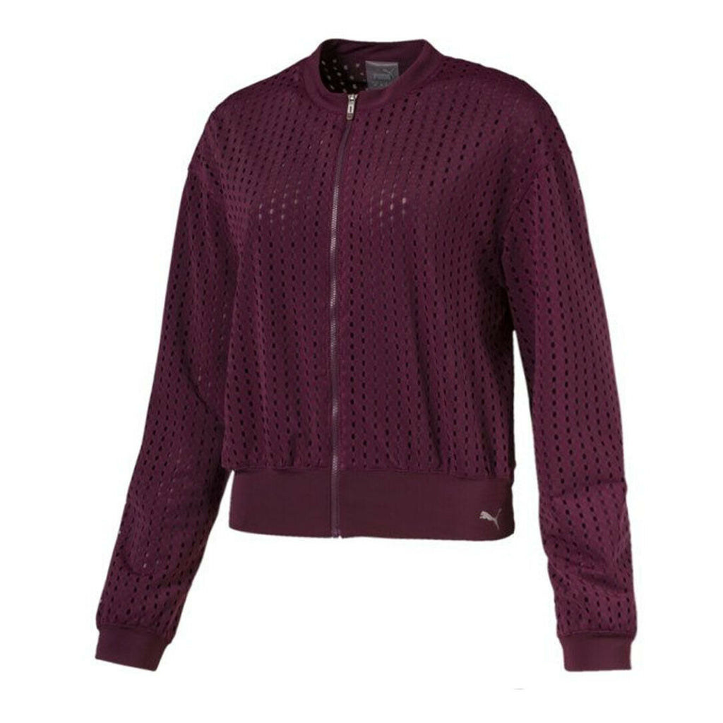 Puma Luxe Womens Burgundy Cardigan