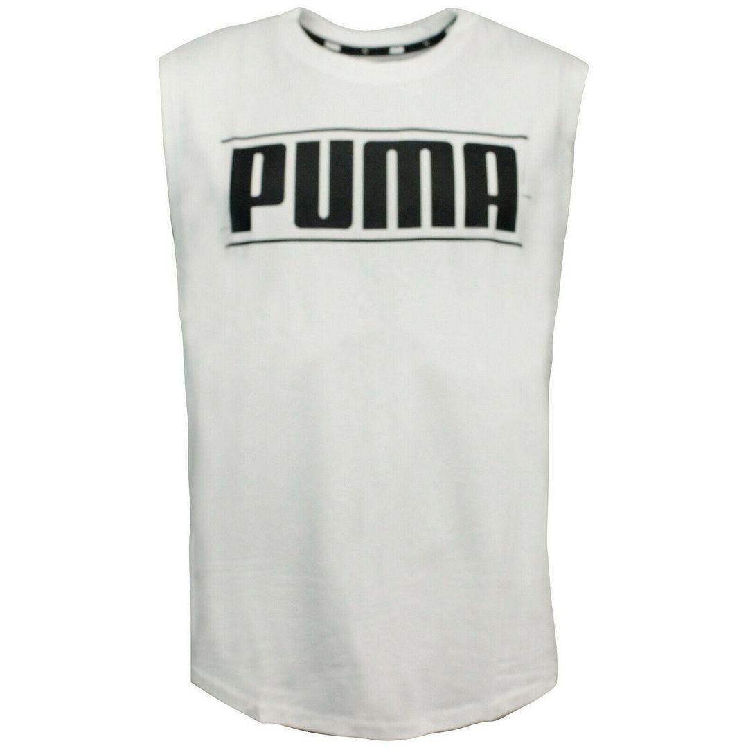 Puma Rebel Mens White Vest