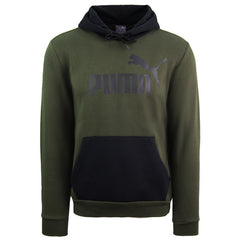 Puma Regular Fit ESS+ Hoody Fleece Big Logo Green Mens Track Top 855031 70