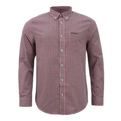 Ben Sherman Checkered Mens Red Shirt