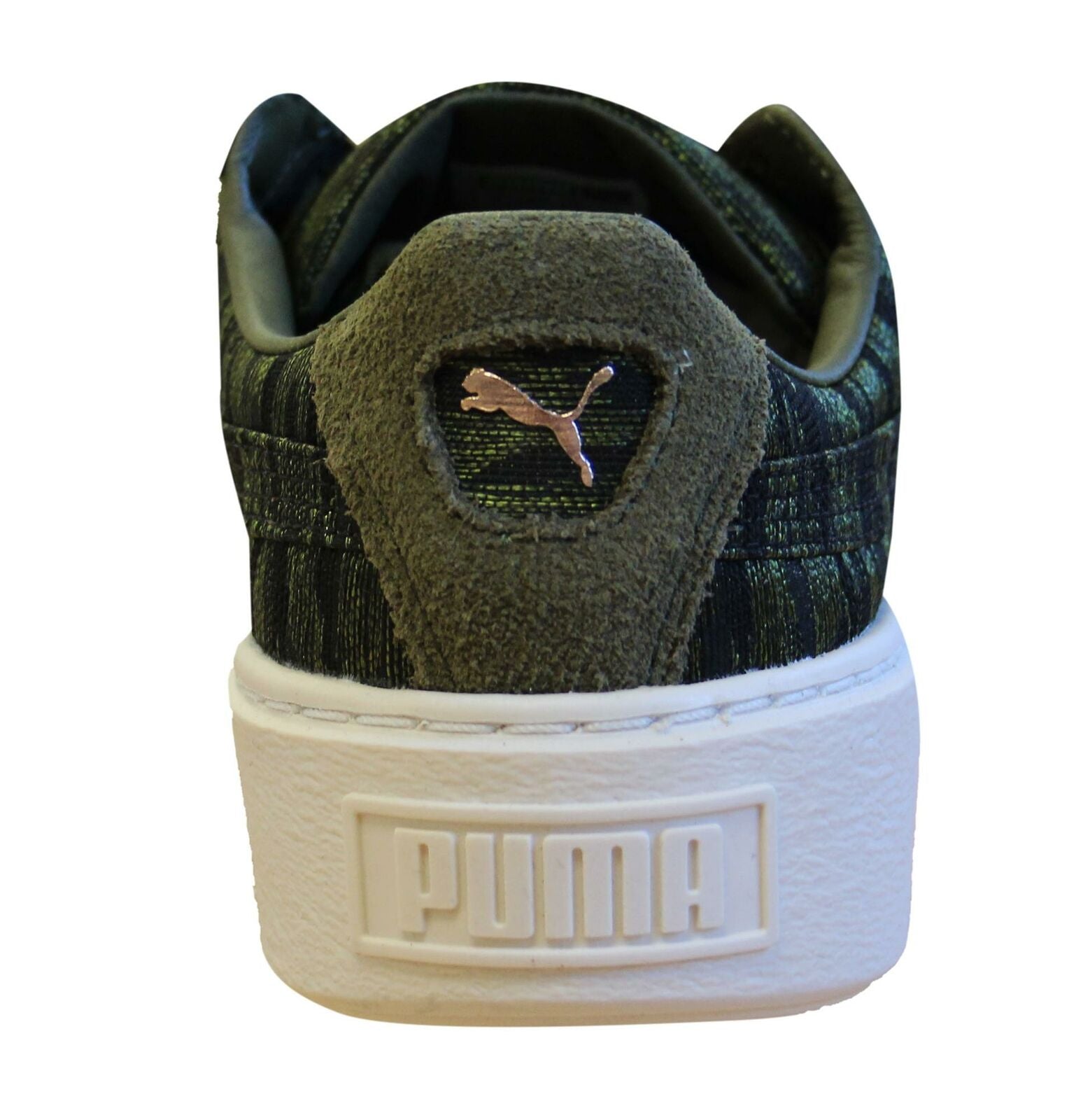 Puma Basket Womens Olive Platform Trainers