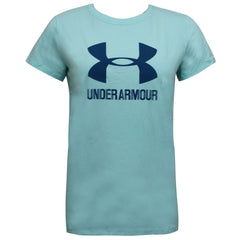 Under Armour T-Shirt Logo Graphic Womens Aqua T-Shirt