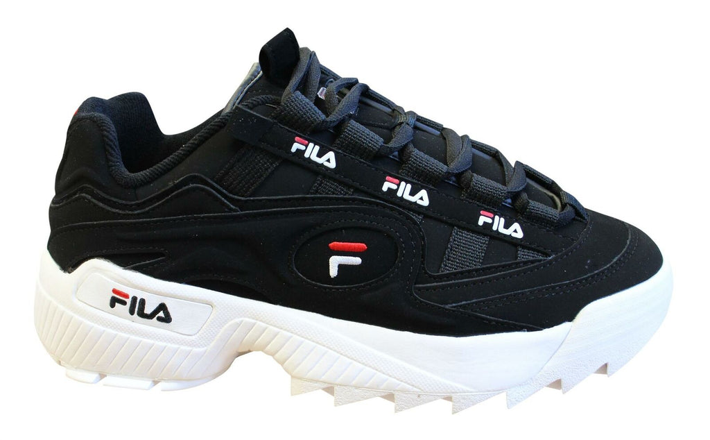 Fila D-Formation Chunky Mens Trainers Black Lace Up Shoes 1CM00490 014