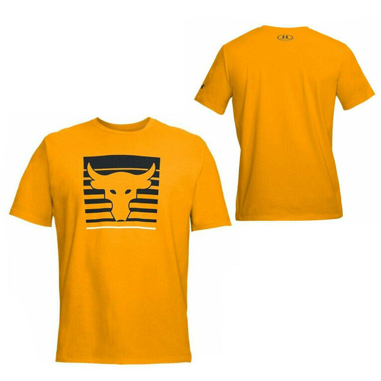 Under Armour x Project Rock Mens Orange T-Shirt