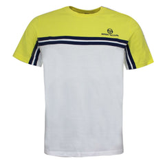 Sergio Tacchini Mens Carey White/Yellow T-Shirt