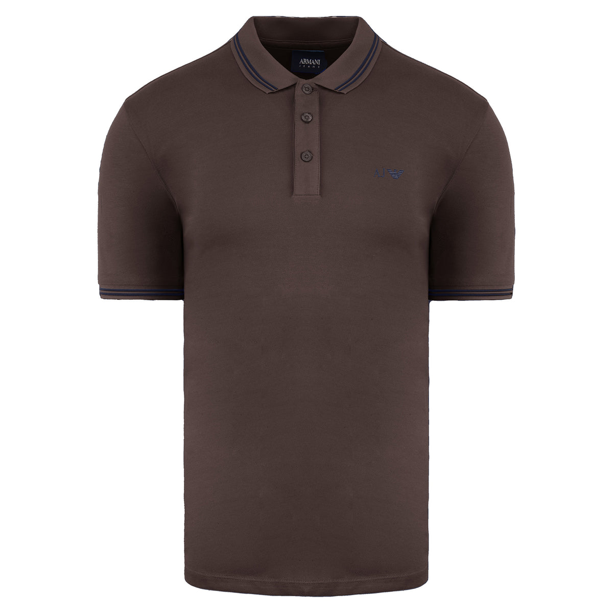 Armani Jeans Mens Brown Polo Shirt