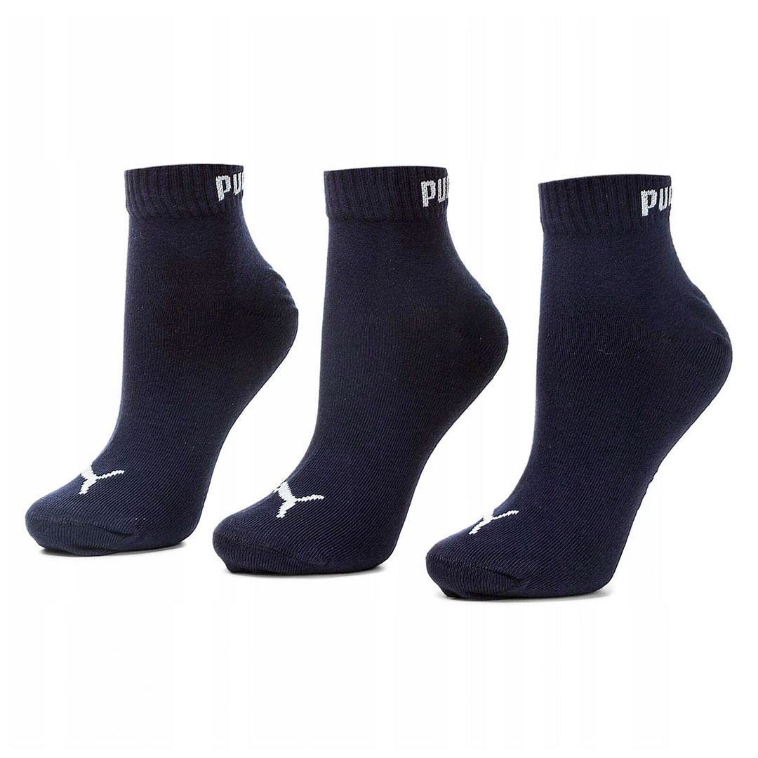 Puma 3-Pack Graphic Logo Mens Navy Socks