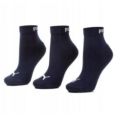 Puma 3-Pack Graphic Logo Mens Navy Socks