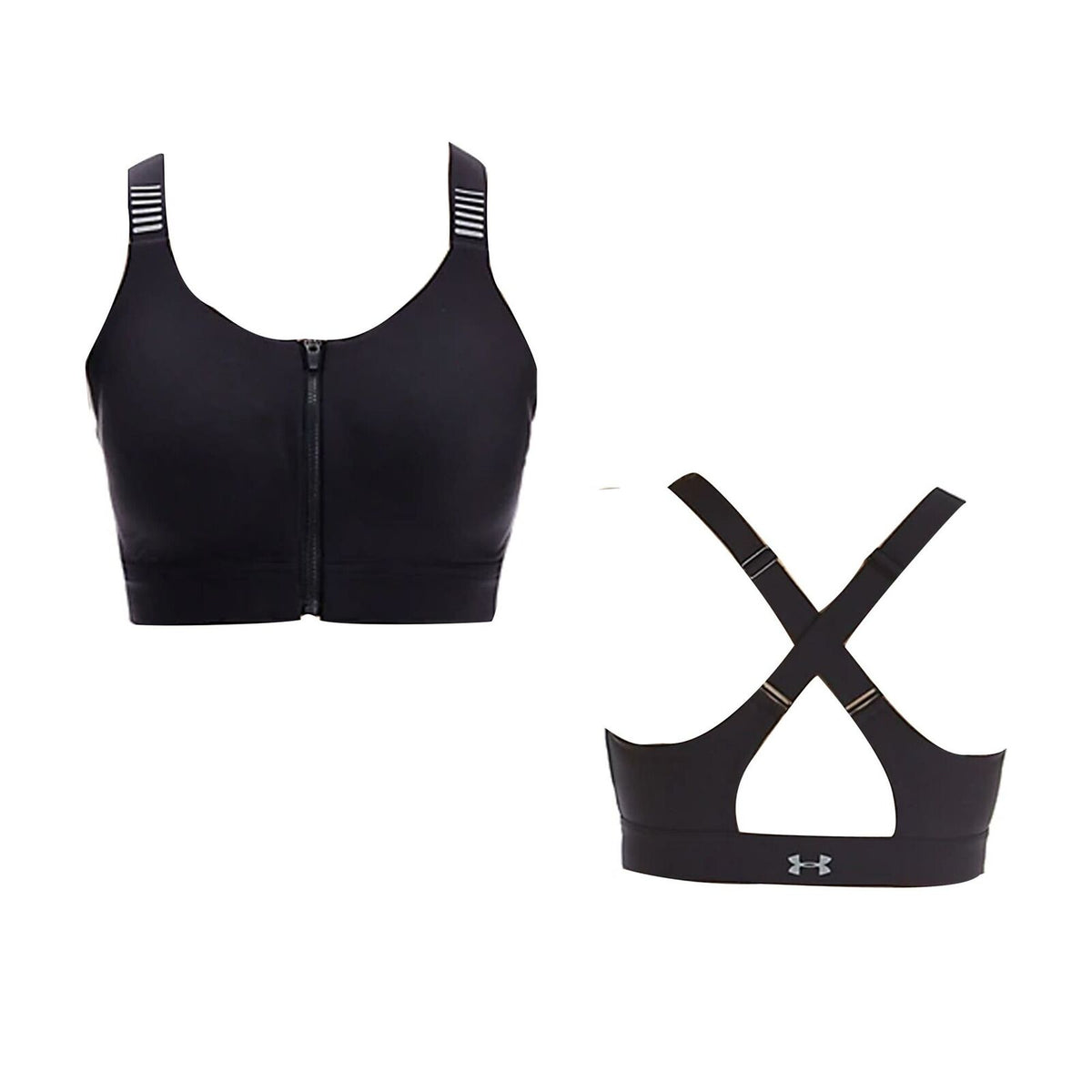 Under Armour Sports Bra High Impact Zip Front Reflective - Womens