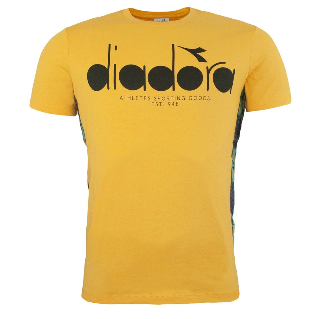 Diadora Logo Mens Yellow T-Shirt