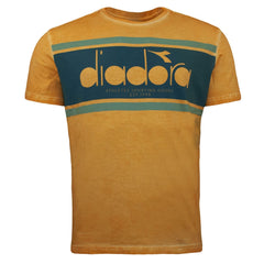 Diadora Orange Mustard Short Sleeved Crew Neck Mens T-Shirt 40002