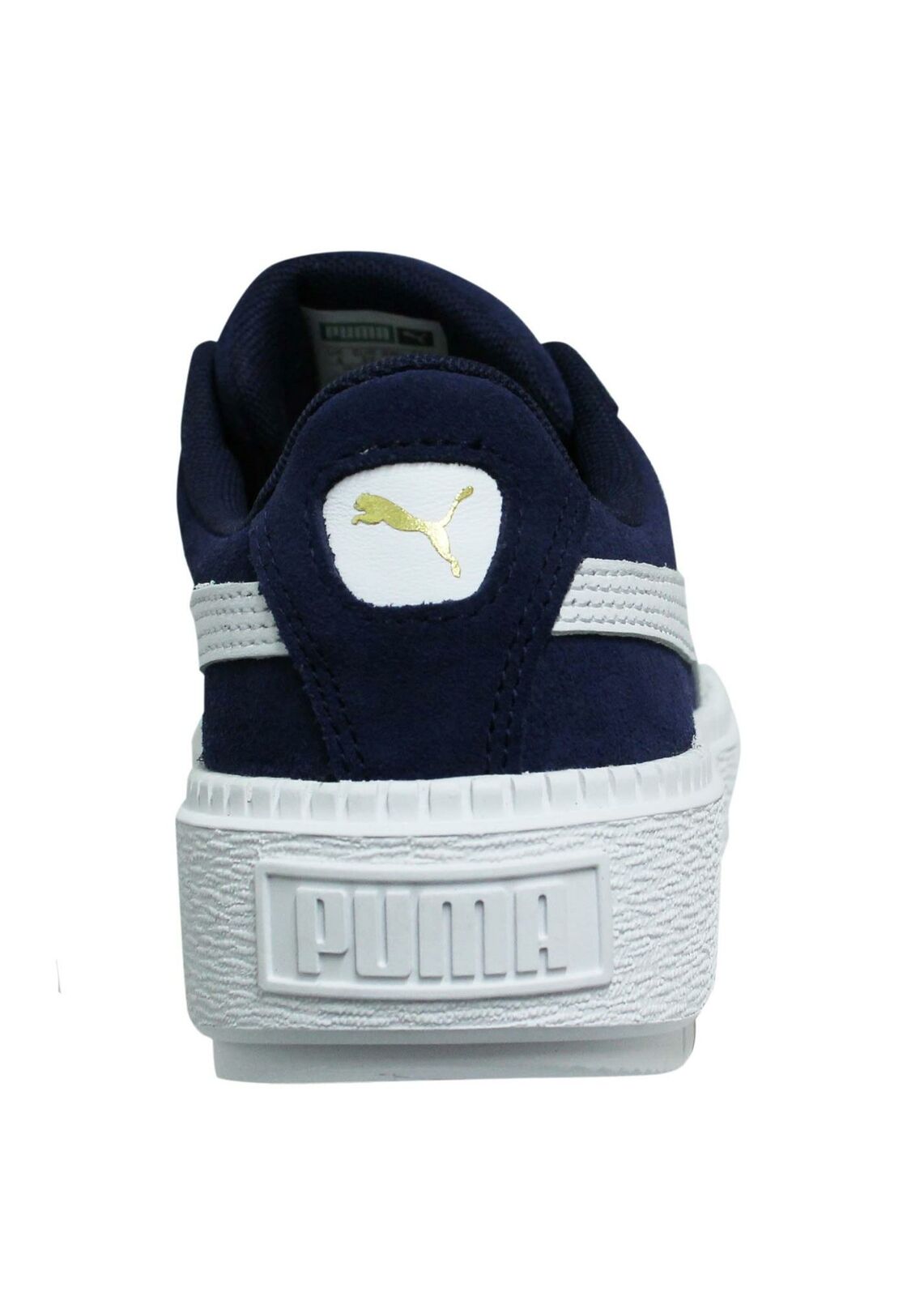 Puma Platform Trace MU Navy Suede Low Lace Up Trainers - Womens