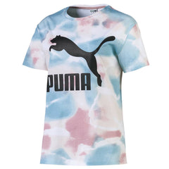 Puma Womens Cloud Pack AOP Tee Casual T-Shirt