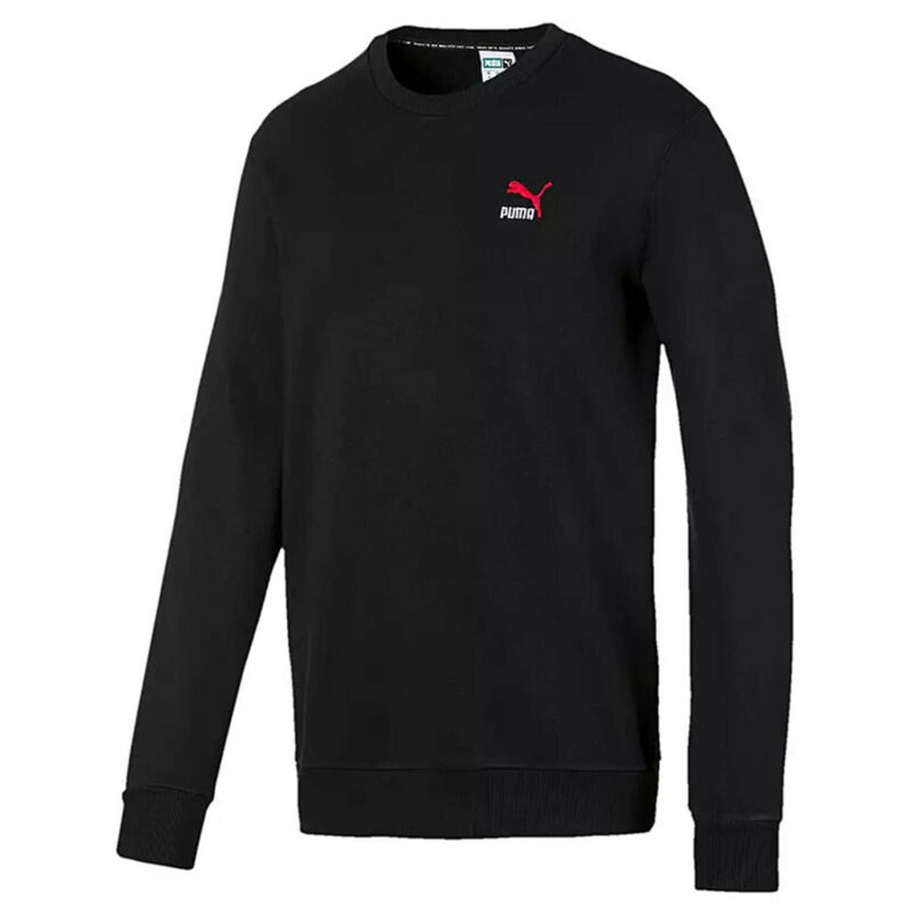 Puma Classics Mens Embroidered Black Jumper