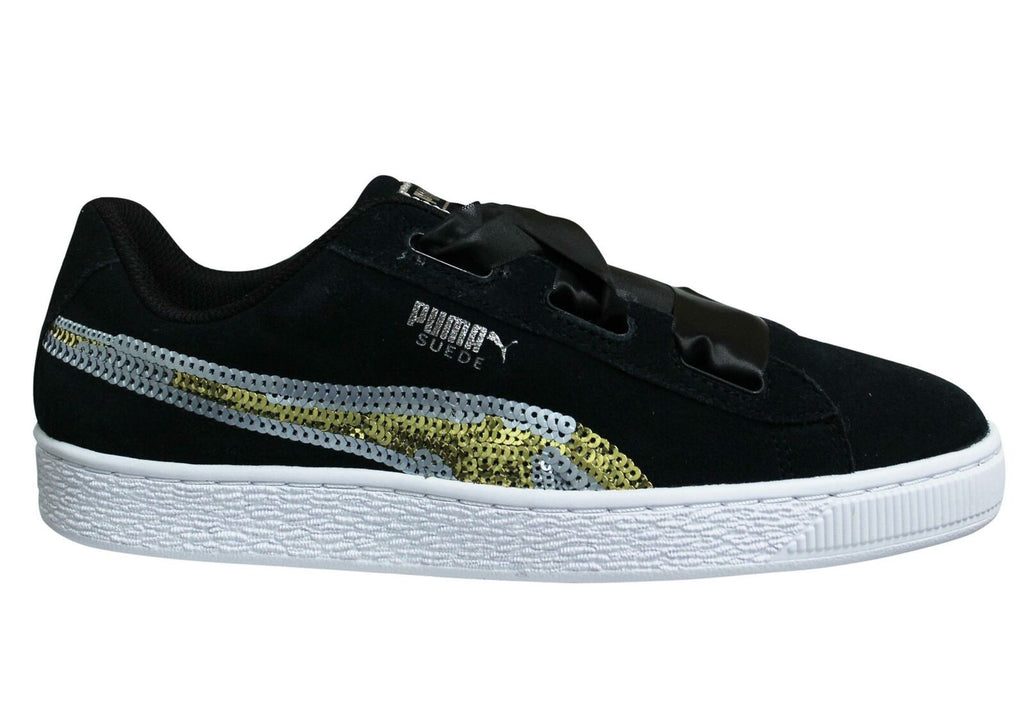 Puma Suede Heart Trailblazer SQN Junior  Black Trainers