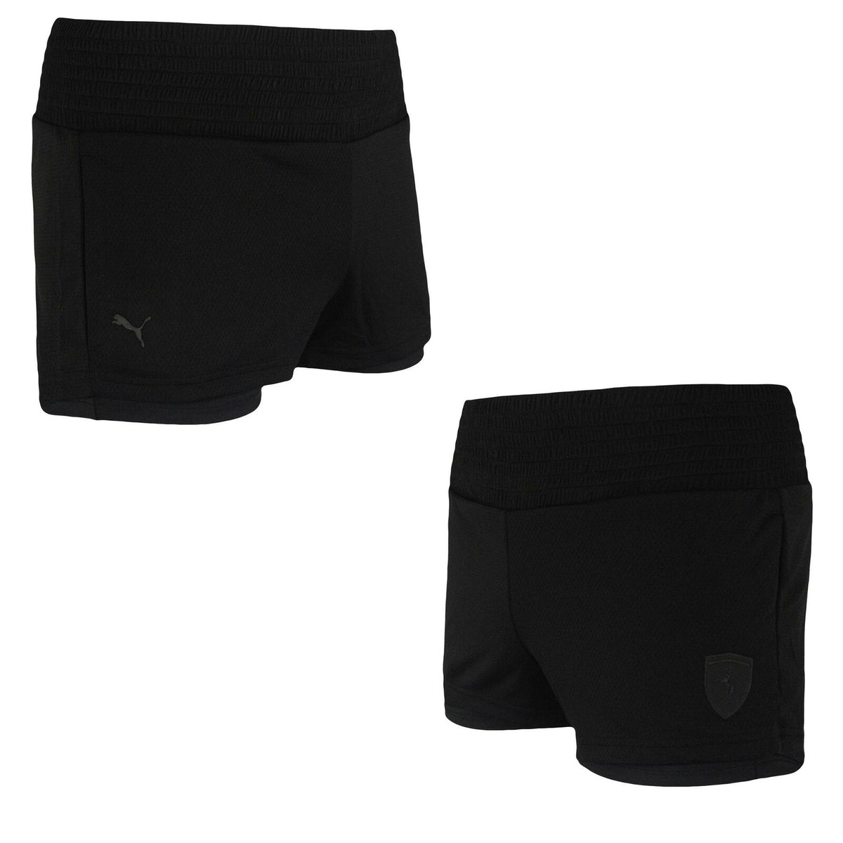 Puma Ferrari Womens Black Gym Shorts