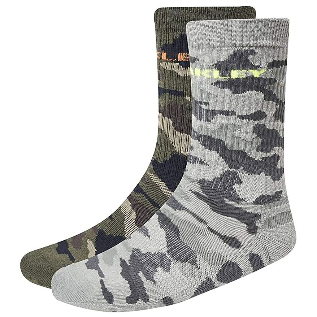 Oakley 2-Pack Green Grey Long Mens Socks 93279 982